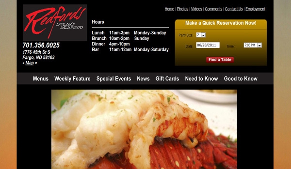 Redfords Steak & Seafood — Fargo, North Dakota
