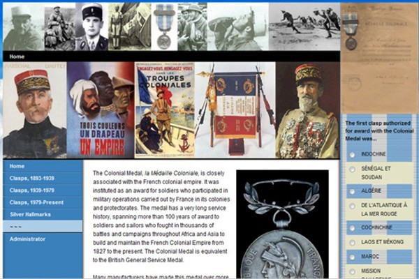 Some Web Sites We Have Designed - Medaille Coloniale Collectors Club